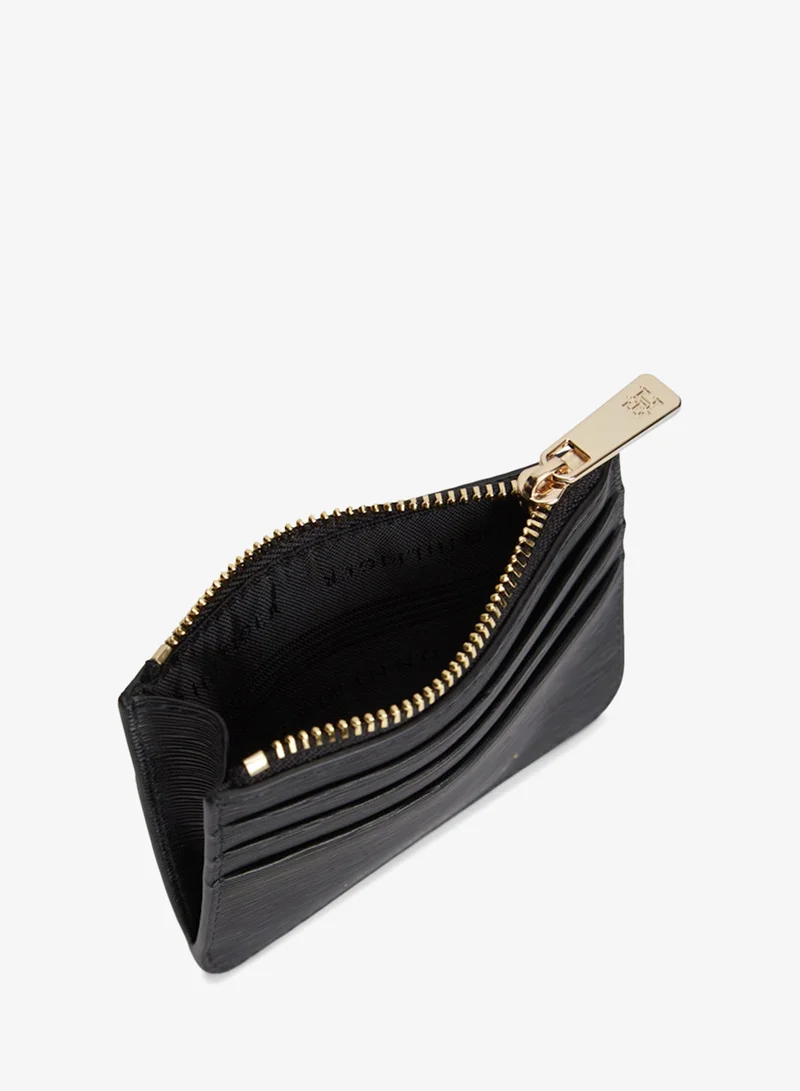 Tommy Hilfiger Black Modern Metallic Logo Credit Card Holder for Women | Best Price UAE